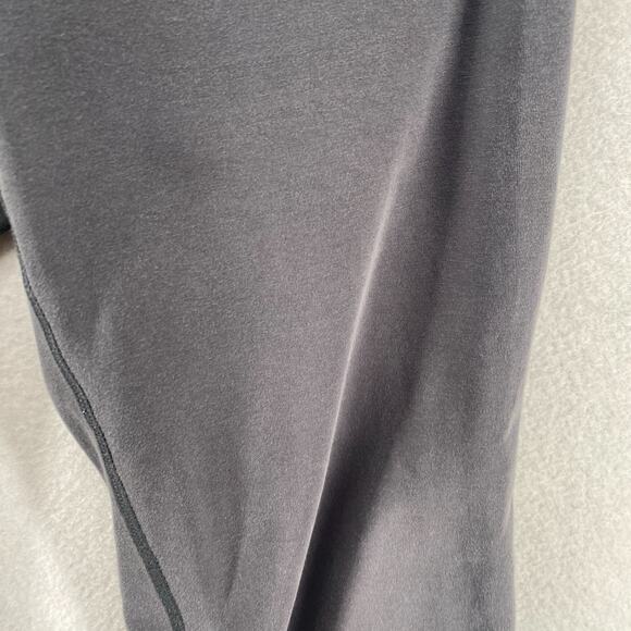 EILEEN FISHER Pants L Organic Cotton Stretch Jersey Cropped Straight Gray USA - Picture 7 of 13